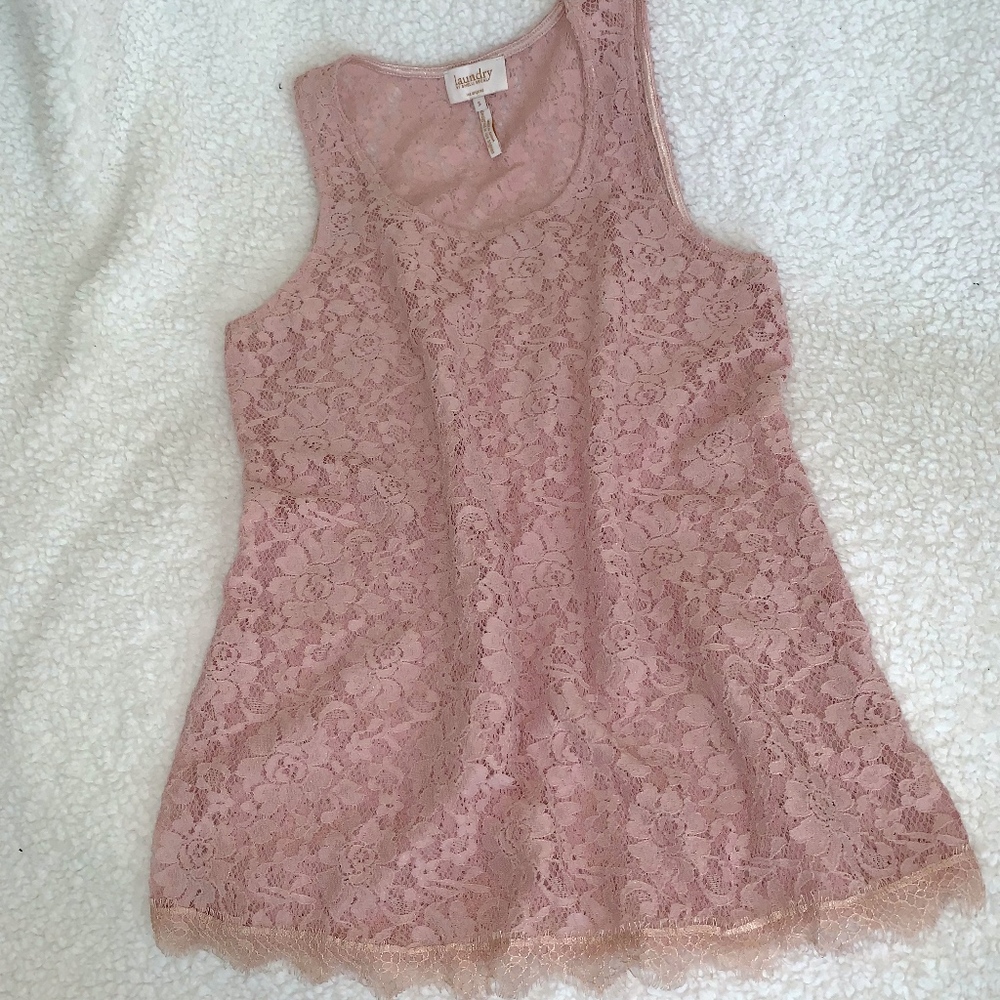 EUC- Laundry by Shelli Segal Sheer Lace Top! - Picture 4 of 5